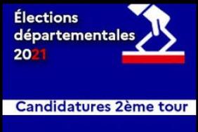  Liste des binômes candidats au second tour de l'élection départementale 2021